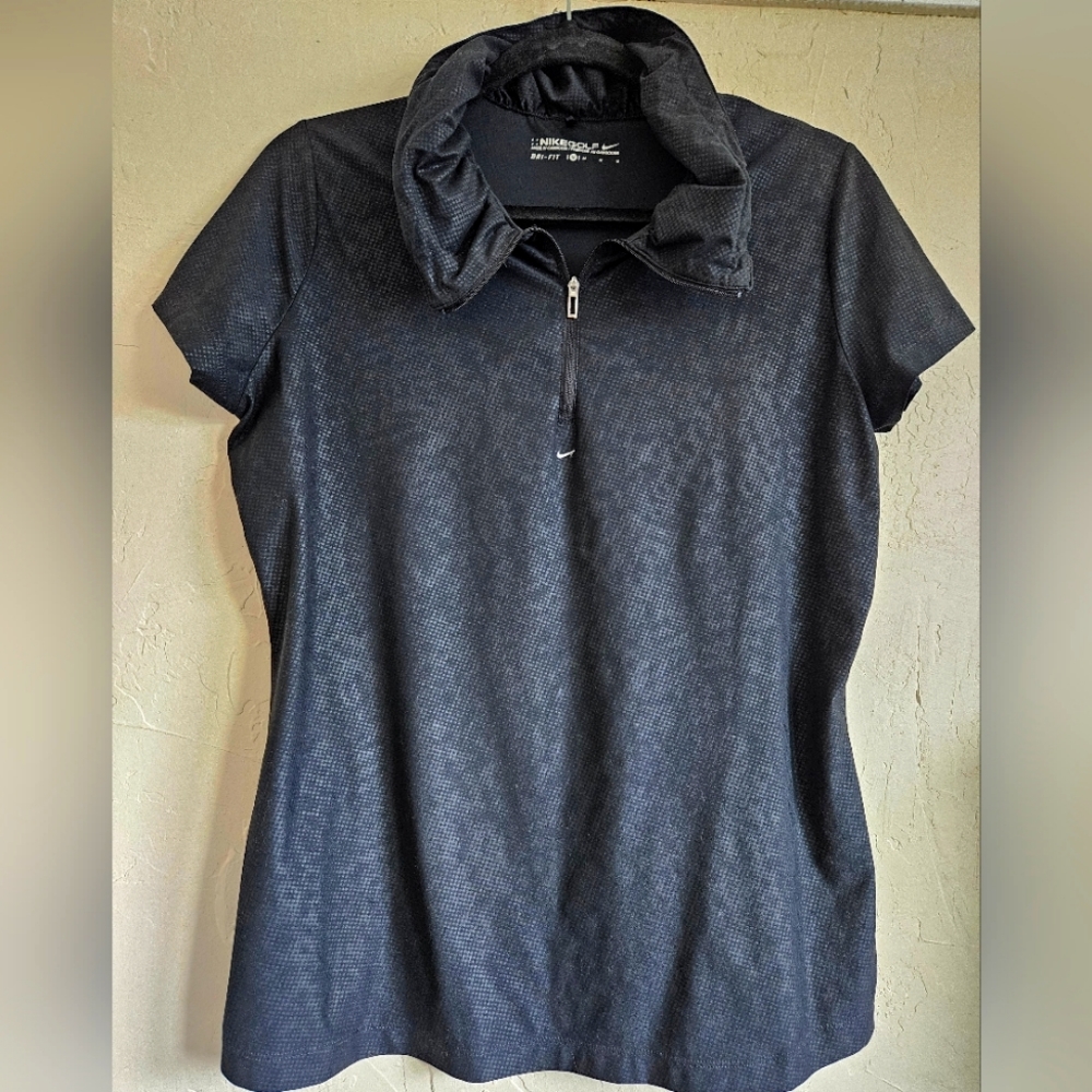 Nike Golf Dri-Fit Short Sleeve 1/2 Zipper Polo medium